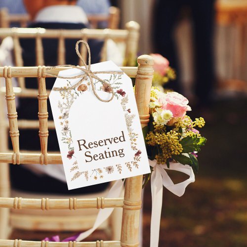 Reserved Seating Wedding Large Tag