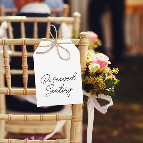 Reserved Seating Wedding Large Tag