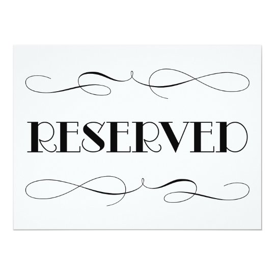 Reserved Seating | Wedding Sign Invitation | Zazzle.com