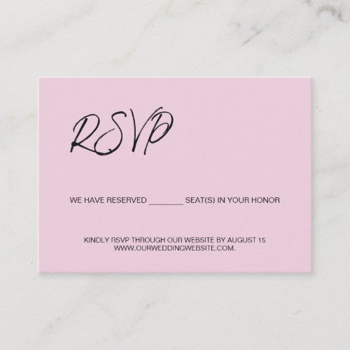 Reserved seats for you pink template budget 