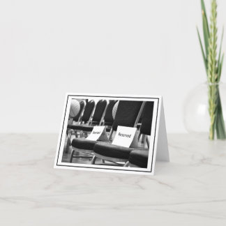 Reserved Seats Letterpress Thank You Card