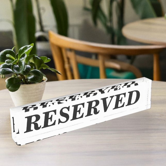 Reserved Sign for Restaurant Table Desk Name Plate (Creator Uploaded)