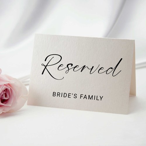 Reserved Sign Wedding Minimal Script Elegant