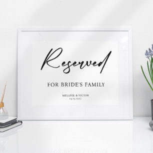 Reserved table Printable Wedding Sign Poster