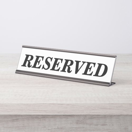 Reserved Table Sign Plate