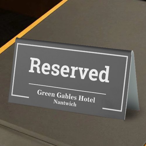Reserved Table Tent Sign