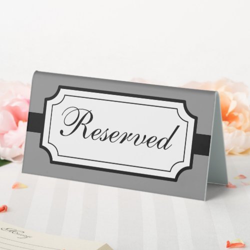 Reserved Table Tent Sign