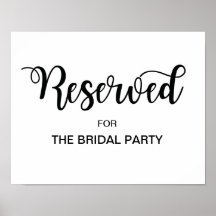 Reserved Table Wedding Sign | Modern Calligraphy