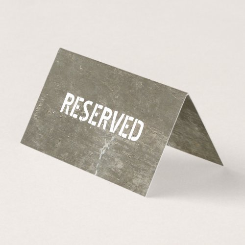 Reserved Tent Cards _ Concrete