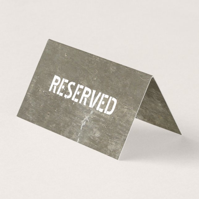 Reserved Tent Cards - Concrete (Front)