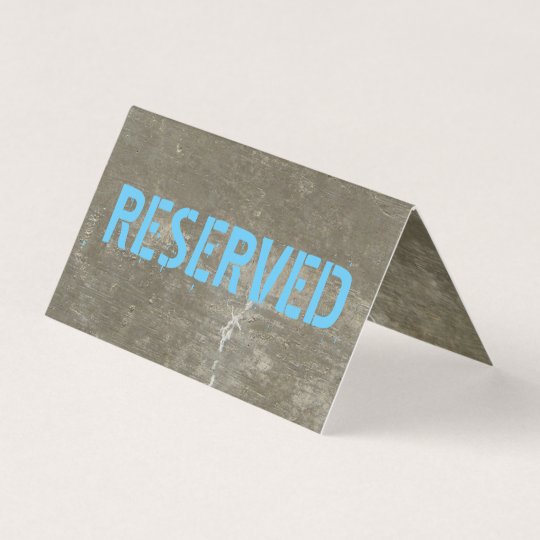 Reserved Tent Cards - Concrete | Zazzle.com