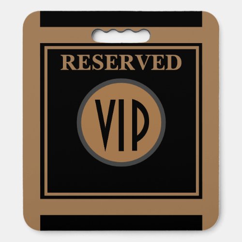 RESERVED  VIP Monogram BLACK  TAN Seat Cushion