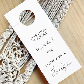 Reserved Wedding Door Hanger