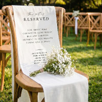 Reserved Wedding Memorial Seat Sign