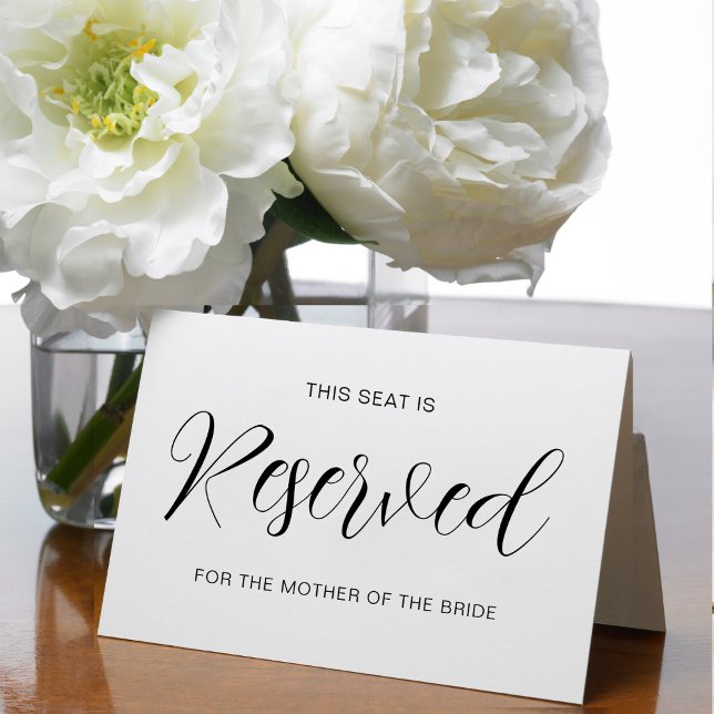 Reserved Wedding Seating Groom's Bride's Family Card (Creator Uploaded)