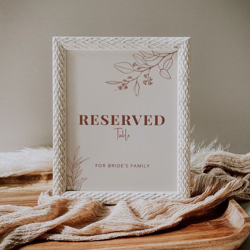 Reserved Wedding Sign 