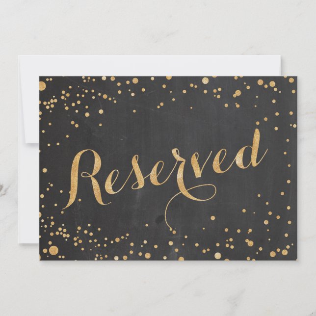 Reserved Wedding Sign, Invitation (Front)