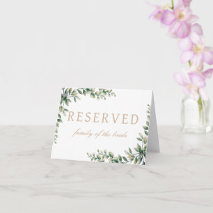 Reserved wedding table sign mother of the bride  card
