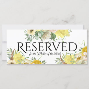 Reserved Yellow Floral Invitation
