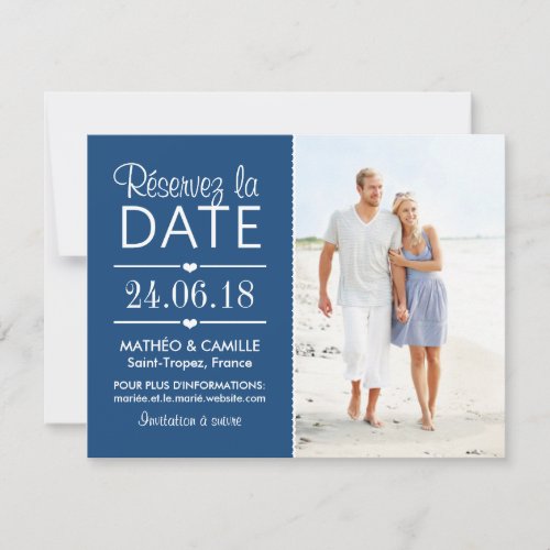 Rserver la Date du Mariage  Cartes Avec Photo Invitation