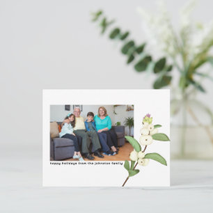 resh Floral Blossoms Christmas Card - Custom Photo