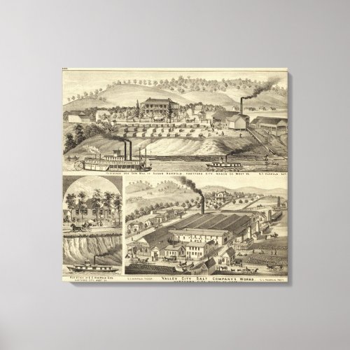 Residence and saw mill of Susan Harpold Canvas Print