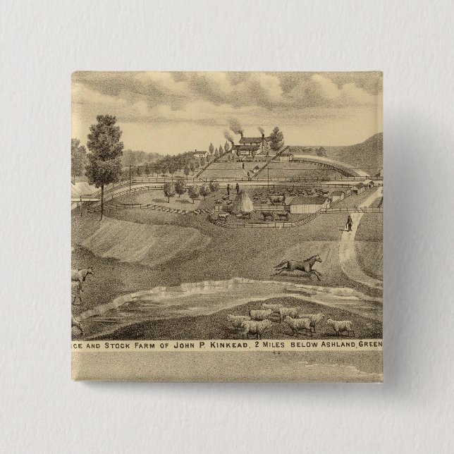 Residence and stock farm button (Front)
