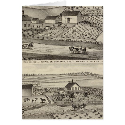 Residence of C Seiberling Cards (Front)