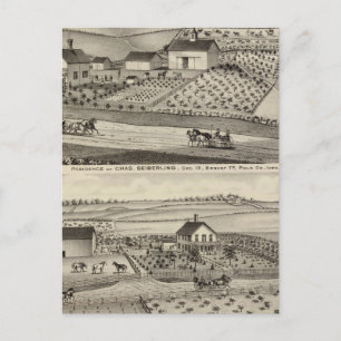 Residence of C Seiberling Postcard