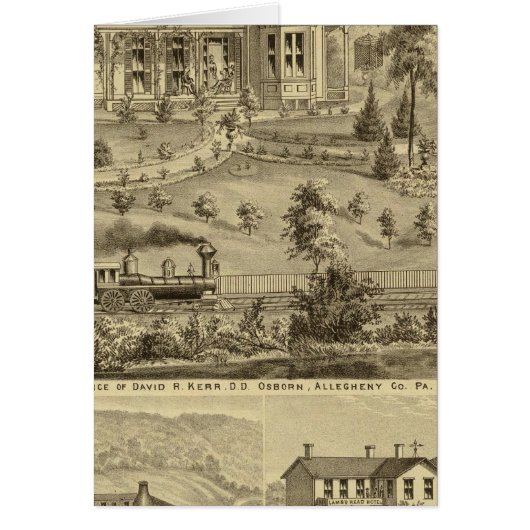Residence of David R Kerr Cards (Front)