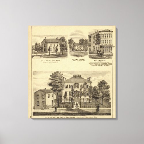 Residence of Dr Joseph Shallcross Canvas Print