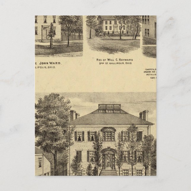 Residence of Dr Joseph Shallcross Postcard (Front)