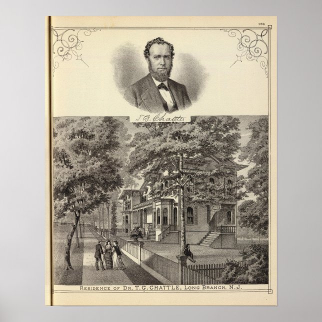 Residence of Dr TG Chattle, Long Branch Poster (Front)