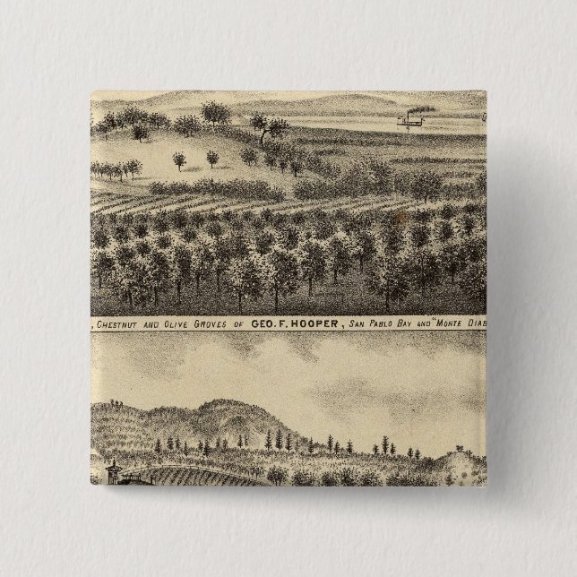 Residence of Geo F Hooper Pinback Button (Front)