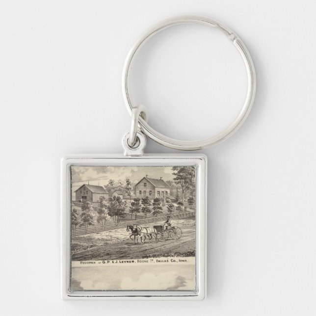 Residence of GP & J Leyner, Boone Tp Keychain (Front)