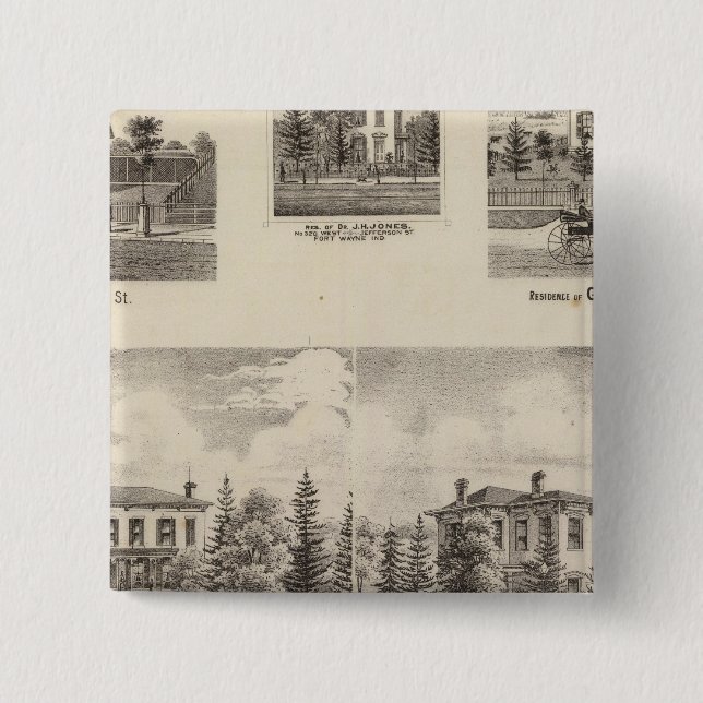 Residence of Henry Baker and others Button (Front)