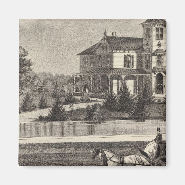 Residence of James G Gowdy, Tom's River, NJ Magnet (Front)