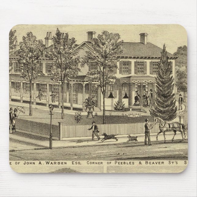 Residence of John A Warden Sewickley Mouse Pad (Front)