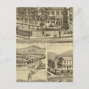 Residence of John A Warden Sewickley Postcard