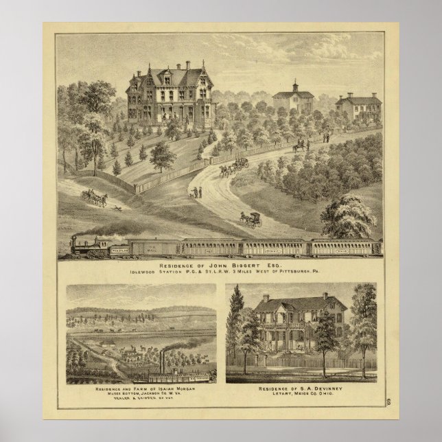 Residence of John Biggert, Idlewood Station Poster (Front)