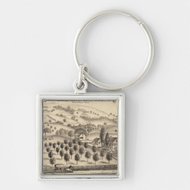 Residence of Joseph Alexander, Mendocino Keychain (Front)
