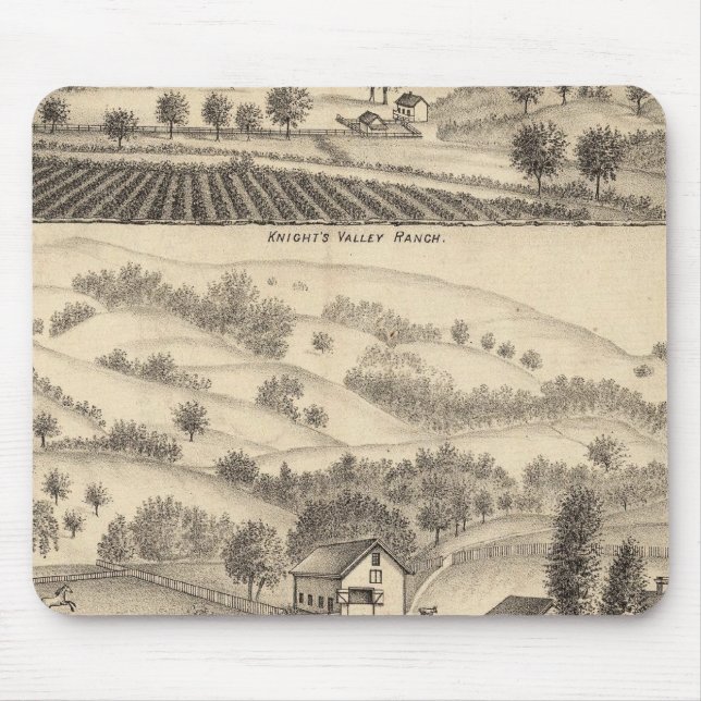 Residence of Joseph Alexander, Mendocino Mouse Pad (Front)