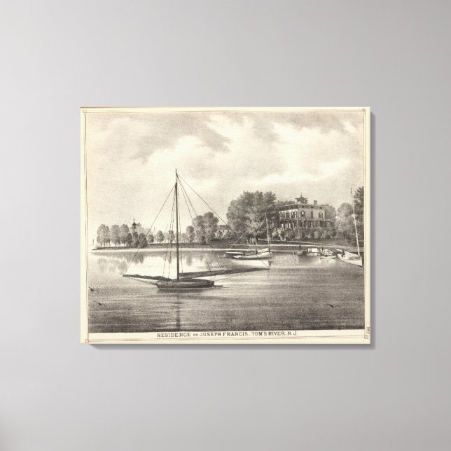 Residence of Joseph Francis, Tom's River, NJ Canvas Print (Front)