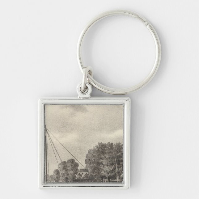 Residence of Joseph Francis, Tom's River, NJ Keychain (Front)