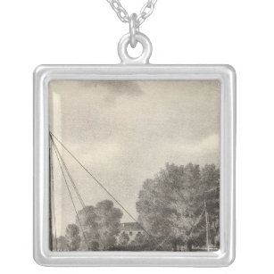 Residence of Joseph Francis, Tom's River, NJ Silver Plated Necklace