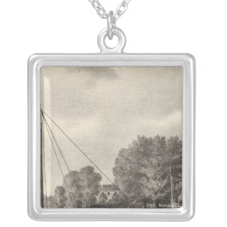 Residence Of Joseph Francis, Tom's River, Nj Silver Plated Necklac