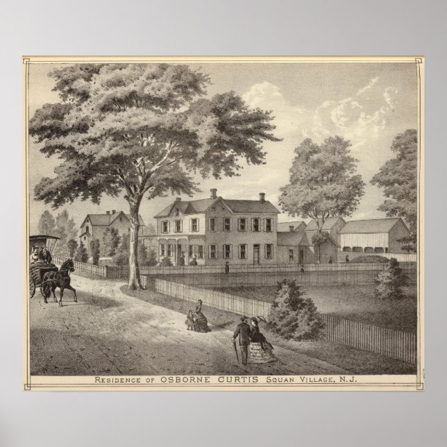Residence of Osborne Curtis, Squan Village, NJ Poster (Front)