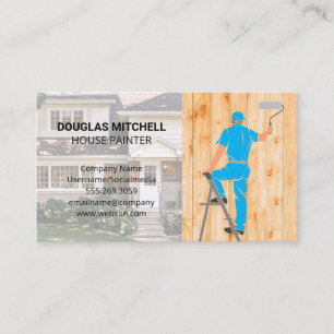 Residence Painter on Ladder Business Card