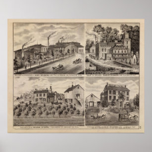 Residences and Breweries in Rochester, Minnesota Poster