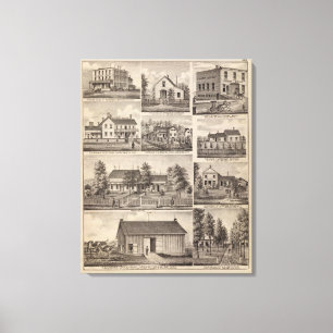 Residences and Farm Buildings, Owatonna, Minnesota Canvas Print